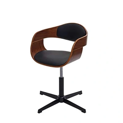 Imagen de Mendler HWC H46 Silla de oficina (altura regulable, madera curvada), color negro
