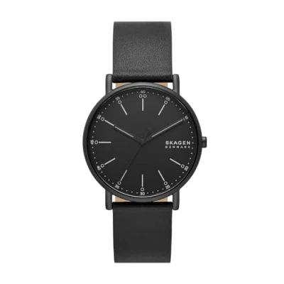 Imagen de Skagen Signatur reloj para hombre, movimiento de cuarzo con correa piel o acero inoxidable, Grafito, 40MM