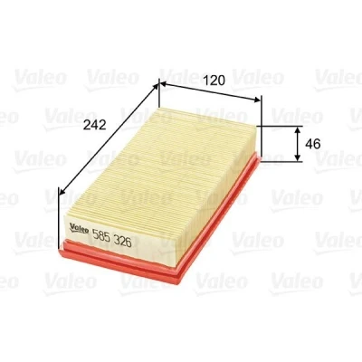Imagen de VALEO 585326 Filtro de aire 47 120 242 Cartucho filtrante SUZUKI: SWIFT 3, 4, Splash, OPEL: Agila B