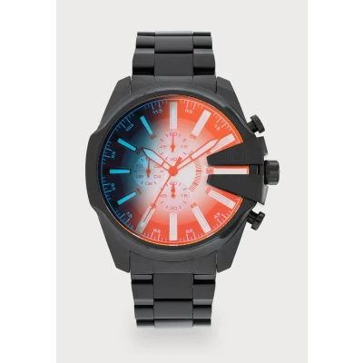 Imagen de Diesel Reloj Mega Chief Slim para Hombre, Movimiento cronógrafo con Correa de Acero Inoxidable, Carbón