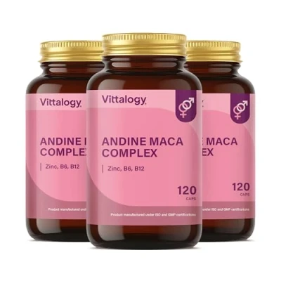 Imagen de Vittalogy Maca Premium. Andina Pura 4000 mg Con Vitaminas B6 Y B12 Zinc. Raíz De Peruana. Vigorizante. 360 Cápsulas.