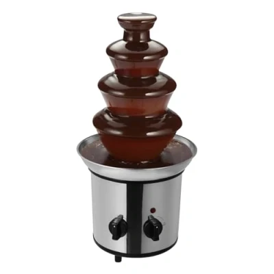 Imagen de GAOUSD Fuente De Chocolate 170W Cascada 4 Pisos Acero Inoxidable,Capacidad 1,8 litros para Chocolate,para Cafeterías, Familias, Tiendas Té con Leche