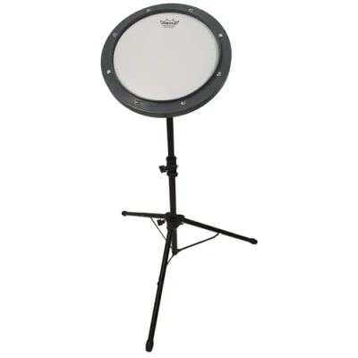 Imagen de Rockstar Pad Practicas 8&quot; Remo RT 0008 00 con Soporte Cromado. Caja Almohadilla Sorda Aprendizaje Silenciosa Rockmusic