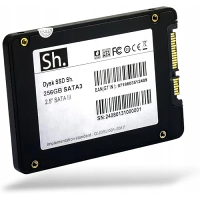 Imagen de SH. SSD 256GB SATA3 de 2,5 Pulgadas SATA III Unidad Interna Estado sólido, para escritorios/computadoras portátiles/de Sobremesa (PC)