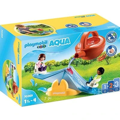 Imagen de PLAYMOBIL 1,2,3 Aqua 70269 Balancín Acuático con Regadera, A Partir de 2 años