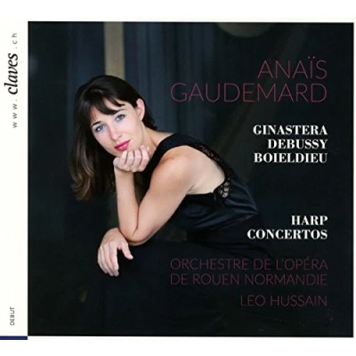 Imagen de Anaïs Gaudemard joue Ginastera, Debussy et Boieldieu : Concertos pour harpe. Hussain.