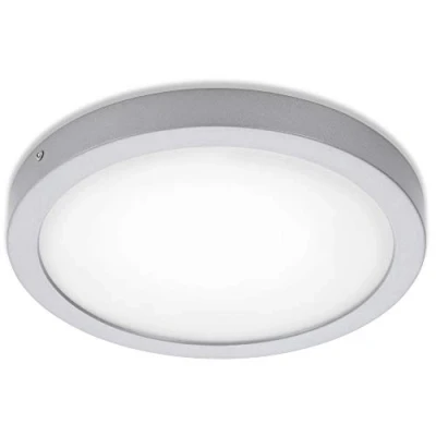 Imagen de Briloner Leuchten Plafón LED, lámpara de techo, 21 vatios, 2000 lúmenes, 3000 Kelvin, redonda, cromo mate, 300 x 32 mm (Diámetro altura)