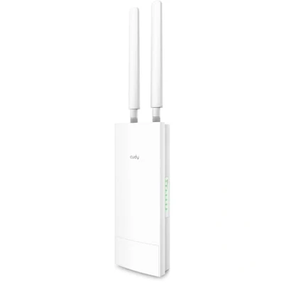 Imagen de Cudy Módem router 4G LTE Cat 4 para exteriores desbloqueado con ranura SIM, WiFi N300, IP65, antenas celulares desmontables, adaptador PoE pasivo incluido, montaje en poste o pared, VPN, LT400 outdoor