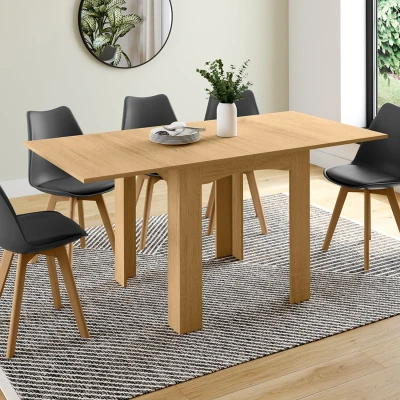 Imagen de IDMarket Mesa de comedor extensible rectangular Dona 6 8 personas haya 80 160 cm