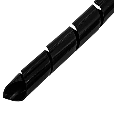 Imagen de Lumonic conducto en espiral negro 5m I Tubo de 4mm para cables 1,5 10mm diámetro flexible protección uso privad