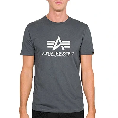 Imagen de Alpha Industries Camiseta estampada, Hombre, Talla: Small, Anthrazit