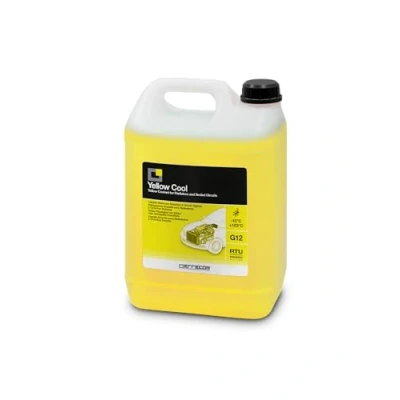 Imagen de ERRECOM Yellow Cool, Líquido para Radiador Amarillo Fluorescente 10C, anticongelante G12 con Paquete inhibidor de Base orgánica Oat, Listo Usar, 5 litros