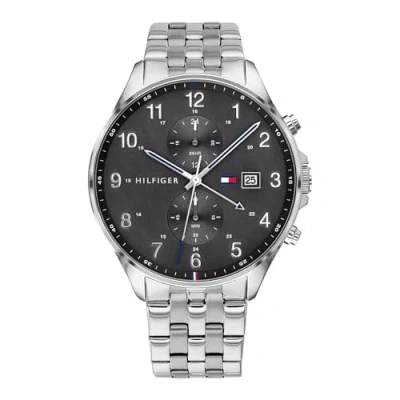Imagen de Tommy Hilfiger Reloj Analógico de Cuarzo multifunción para hombre con Correa en Acero Inoxidable plateada 1791707