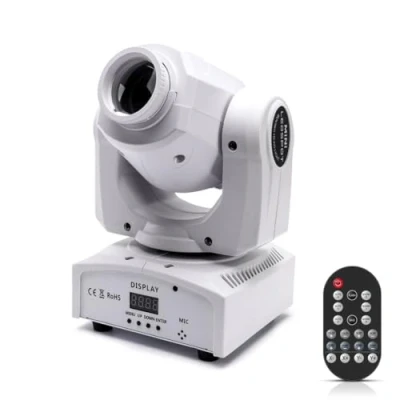 Imagen de UKing 50W Cabeza Movil LED Foco de Escenario DMX 512 Luces Discoteca con Control Remoto 9/11 Canales 8 Patrones Colores Efecto para DJ Iluminación Fiesta