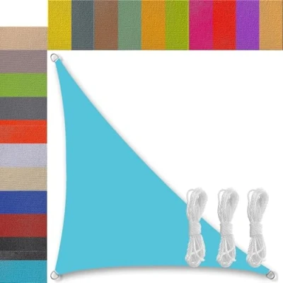 Imagen de toldo Vela de Sombra 6x6x8m Rectangular Exterior Impermeable Prueba Viento PES Resistente Velas para terraza Jardin pergola Trasero Lago Azul