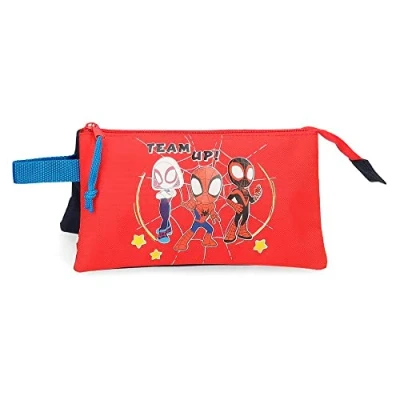 Imagen de Marvel Spidey and Friends Estuche Triple Rojo 22x12x5 cms Poliéster