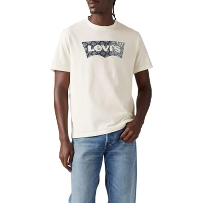 Imagen de Levi&#039;s Graphic Crewneck TEE Camiseta estampada, Hombre, Talla: XS, Mid tone heather grey