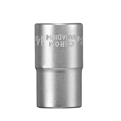 Imagen de llave de vaso 14 mm kwb acero cv (accionamiento: accionamiento cuadrado 1/2 pulgada, perfil ondulado, esquinas redondeadas, protección cantos, cromado mate)