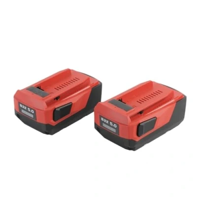 Imagen de batería de Iones Litio Alta Capacidad B22 22 V y 5 Ah, Dos Piezas, Compatible con Herramientas eléctricas inalámbricas Hilti 18 V, 21,6