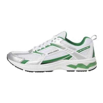 Imagen de JACK &amp; JONES Jfwtokyo Zapatillas de Malla, Hombre, Blanco Brillante Detalle Verde, 43 EU