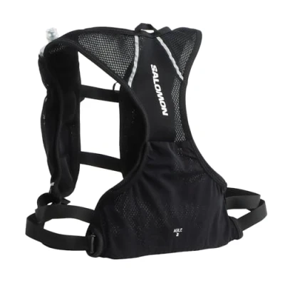 Imagen de Salomon Agile 2 Chaleco de Hidratación Trail Running Senderismo MTB Unisexo, Capacidad esencial, Detalles reflectantes, Confort en movimiento, Negro