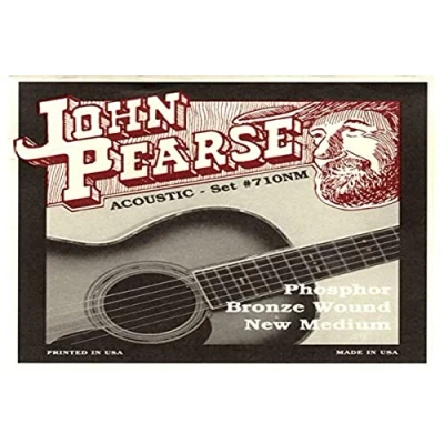 Imagen de John Pearse 710 mNm fósforo bronce Guitarra acústica cuerdas, tamaño mediano