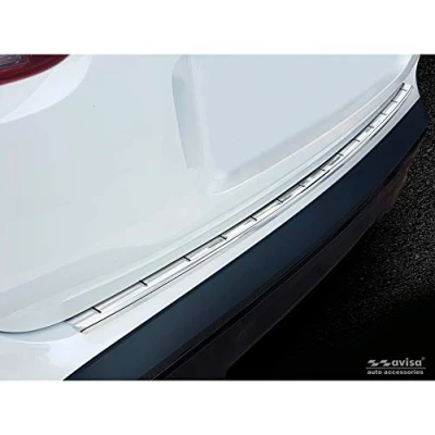 Imagen de Protector del Parachoques Trasero Inoxidable Compatible con Citroën C5 Aircross 2018 &#039;Ribs&#039;