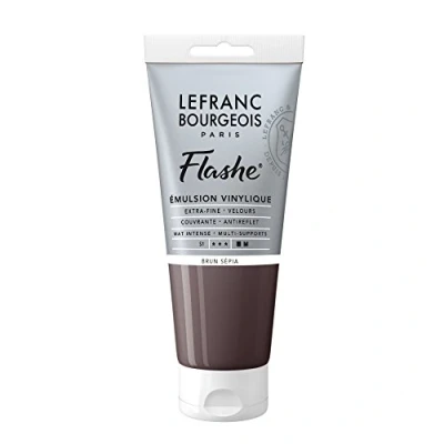 Imagen de Lefranc Bourgeois vinilo Pintura Acrílica, extra fina color de para artistas, Sepiabraun, 80ml Tube Vinylfarbe