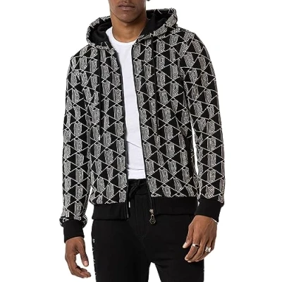 Imagen de Red Bridge Sudadera con capucha y cremallera para hombre, crudo, L