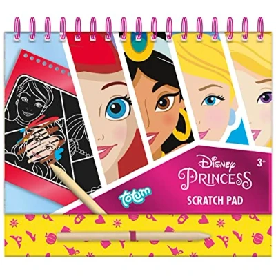 Imagen de Disney Pincess Scratch Book: Libro para rascar y colorear con plantillas pegatinas brillantes las princesas como Cenicienta, Rapunzel, Belle UVM. de actividades casa viaje