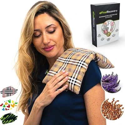 Imagen de Saco Térmico Semillas Multiusos Almohada para Calentar en Microondas (35x18 cm) Bolsa de Calor Cojín con Funda Lavable, Tela Algodón 100% y Olor a Lavanda (Oxford)