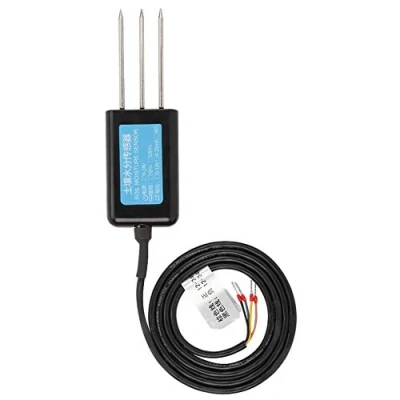 Imagen de Wincal Sensor de temperatura/humedad del suelo, detector humedad suelo 2 en 1, medidor prueba invernadero impermeable salida 0 10 V 12 24 CC