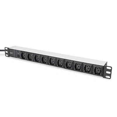 Imagen de DIGITUS Regleta 19&quot; 10 tomas IEC C13 1U 250VAC 50/60Hz 10A 2500W Con protección contra sobrecarga