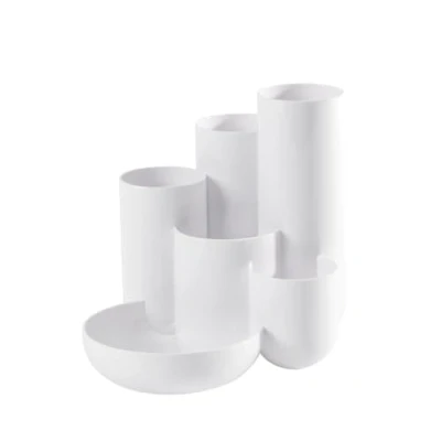 Imagen de HAN CAMPUS 17480 12 Carcaj de escritorio con 5 tubos y 1 bandeja para piezas pequeñas, color blanco