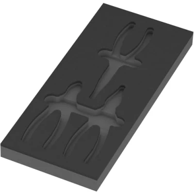 Imagen de 9884 Depósito de espuma para juego alicates KNIPEX Set VDE 1, sin herramientas, 172 x 30 392 mm