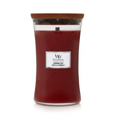 Imagen de WoodWick Scented Candle Large Cinnamon Chai 18 cm / ø 10