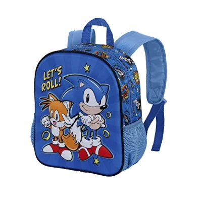 Imagen de Karactermania Segasonic LETS ROLL Mochila 3D para niños, Talla: One Size, Azul