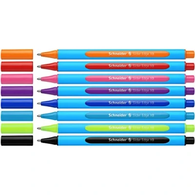 Imagen de Schneider Slider Edge Pastell XB Bolígrafo (punta triangular, ancho de trazo XB), color Colores estándar. 8 Stück