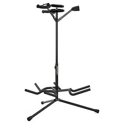 Imagen de Audibax SG 032 Soporte Universal para 3 Guitarras o Bajos de Suelo Eléctricas, Acústicas y Eléctricos Estructura Robusta Estable Ajustable en Altura Plegable