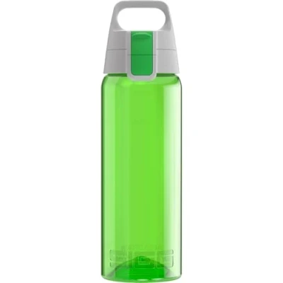 Imagen de SIGG Total Color Green botella cantimplora (0.6 L), hermética sin sustancias nocivas, resistente y ligera de plástico tritán