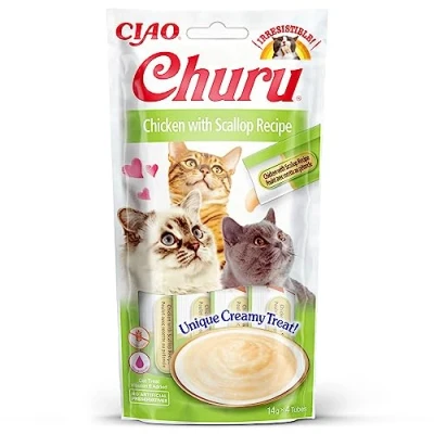 Imagen de CHURU Cat Receta DE Pollo con Vieira 4X 14GR