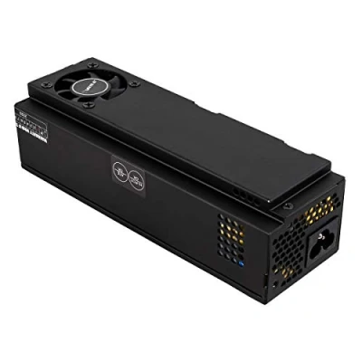 Imagen de UNYKAch Fuente de Alimentación ITX 150W, Consumo Inferior a 0,5W, Potencia Nominal Alto Rendimiento, Ventilador 40 mm, Conector Sata, 20 + 4 Pines, Molex