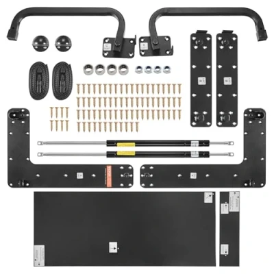 Imagen de VEVOR Kit de Cama Plegable Tamaño Twin Hardware Mecánico para Pared Soporte Marco Resistente con Palanca Neumática Ahorro Espacio Gabinete Dormitorios