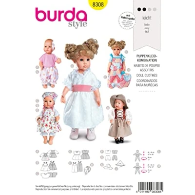 Imagen de Burda B8308 Patrones, Papel, Blanco, M L