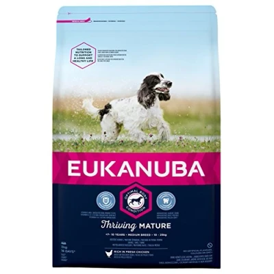 Imagen de EUKANUBA Alimento seco para perros maduros de raza mediana, rico en pollo fresco 3 kg