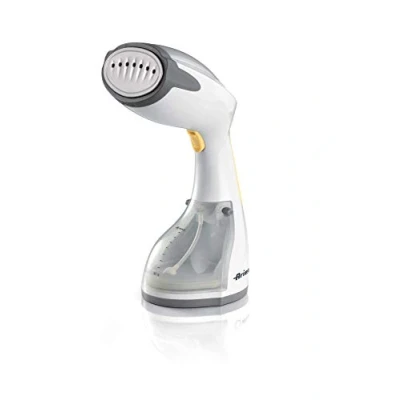 Imagen de Ariete Cepillo 4167 Vapor de Mano, Plancha Vertical 1200 W, Base Acero Inoxidable, Depósito 0.26 litros, 2 cabezales, color blanco