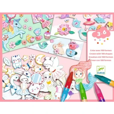 Imagen de DJECO Crear con Formas niñas (38996), Multicolor, 1
