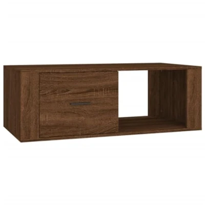 Imagen de vidaXL Mesa de Centro Madera contrachapada marrón Roble 100x50,5x35 cm