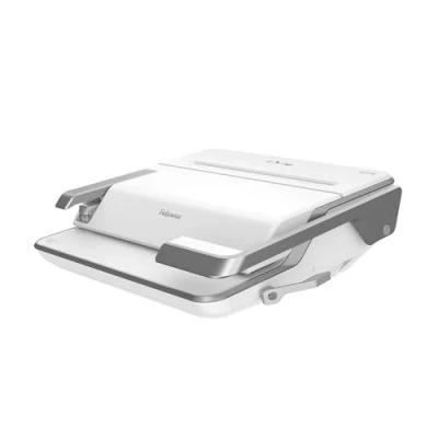 Imagen de Fellowes Encuadernadora Multifunción Lyra™ 3 en 1: encuaderna, grapa y perfora Encuaderna con canutillo de plástico hasta 300 hojas, 20 30 hojas. Color blanco