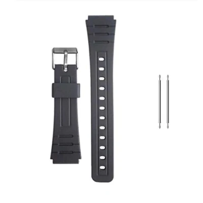 Imagen de Intervic Correa de Repuesto Reloj Casio F 91W Negra Pulsera 18mm Plastico con Pasadores Metálicos Regalo Recambio F91